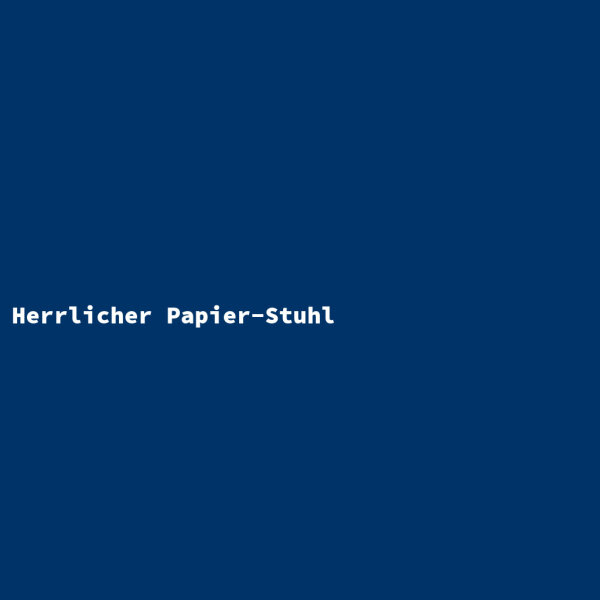 Herrlicher Papier-Stuhl