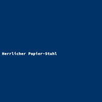 Herrlicher Papier-Stuhl